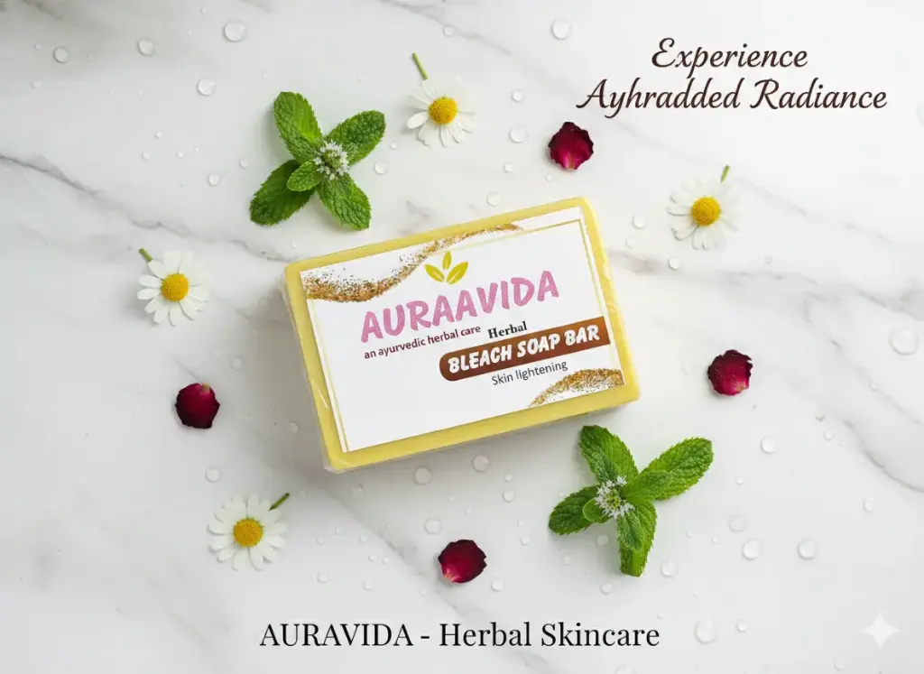 Auraavida Herbal Bleach Skin Lightening-Brightening,Blackhead & Whitehead Cleanser Soap Bar