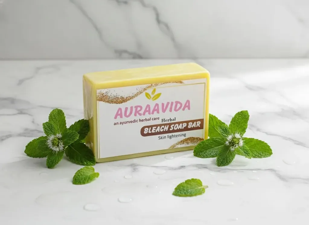 Auraavida Herbal Bleach Skin Lightening-Brightening,Blackhead & Whitehead Soap Bar