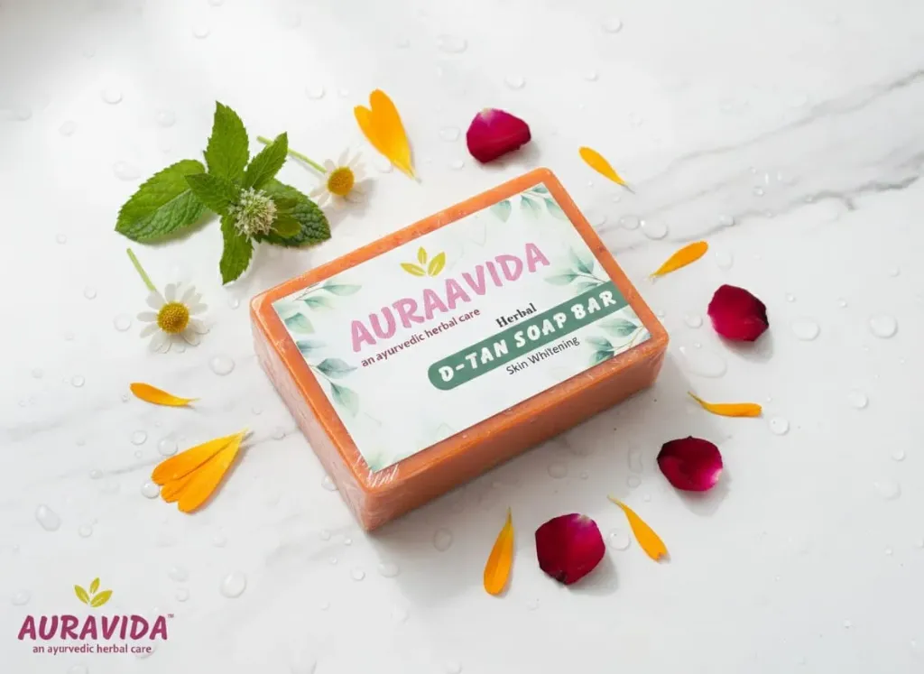 Auraavida Herbal De-Tan Skin Whitening Soap Bar (skin whitening)
