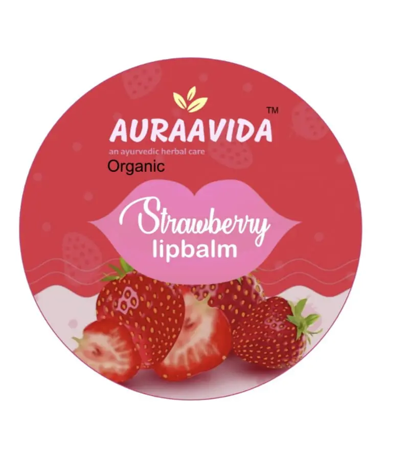 Auraavida Herbal Lip Balm - Strawberry
