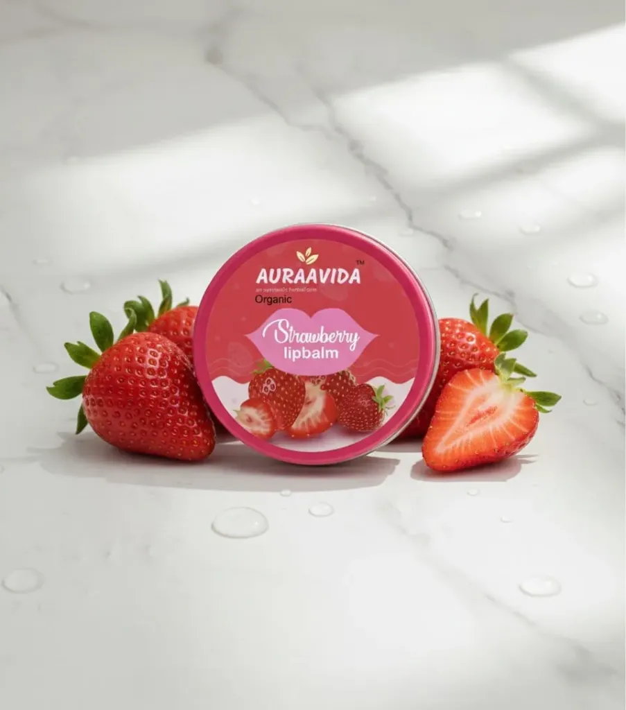 Auraavida Herbal Lip Balm - Strawberry (soft lips)