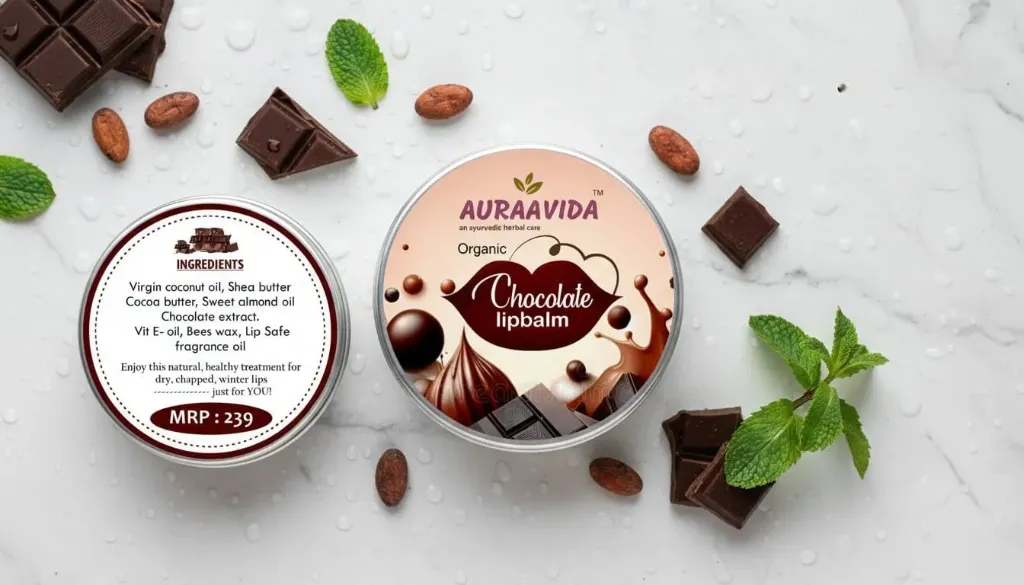 Auraavida Herbal Lip Balm - Chocolate (soft lips)