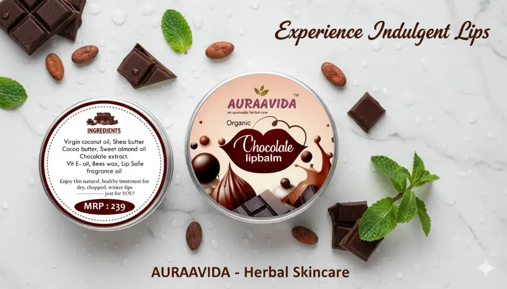 Auraavida Herbal Lip Balm - Chocolate