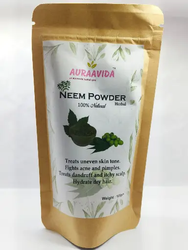 Auraavida Herbal Neem Leaf Powder for Skin and Hair 100gm